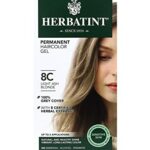 Herbatint C8 Permanent Haircolor Gel,Light Ash Blonde,