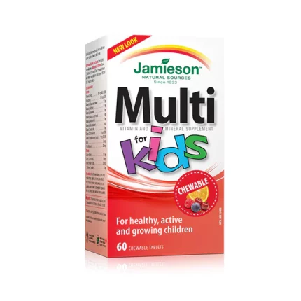 JAMIESON CHEWABLE MULTIVITAMIN AND MINERAL SUPPLEMENT FOR KIDS 60 TAB