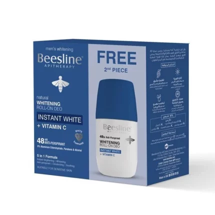 BEESLINE DEO ROLL- ON INSTANT WHITE 1 +1 FREE OFFER