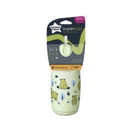 Tommee Tippee Insulated Straw Cup for Toddlers, Spill, Green Color, 266 Ml