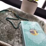 Prayer Carpet Dark Green + Quran + Rosary